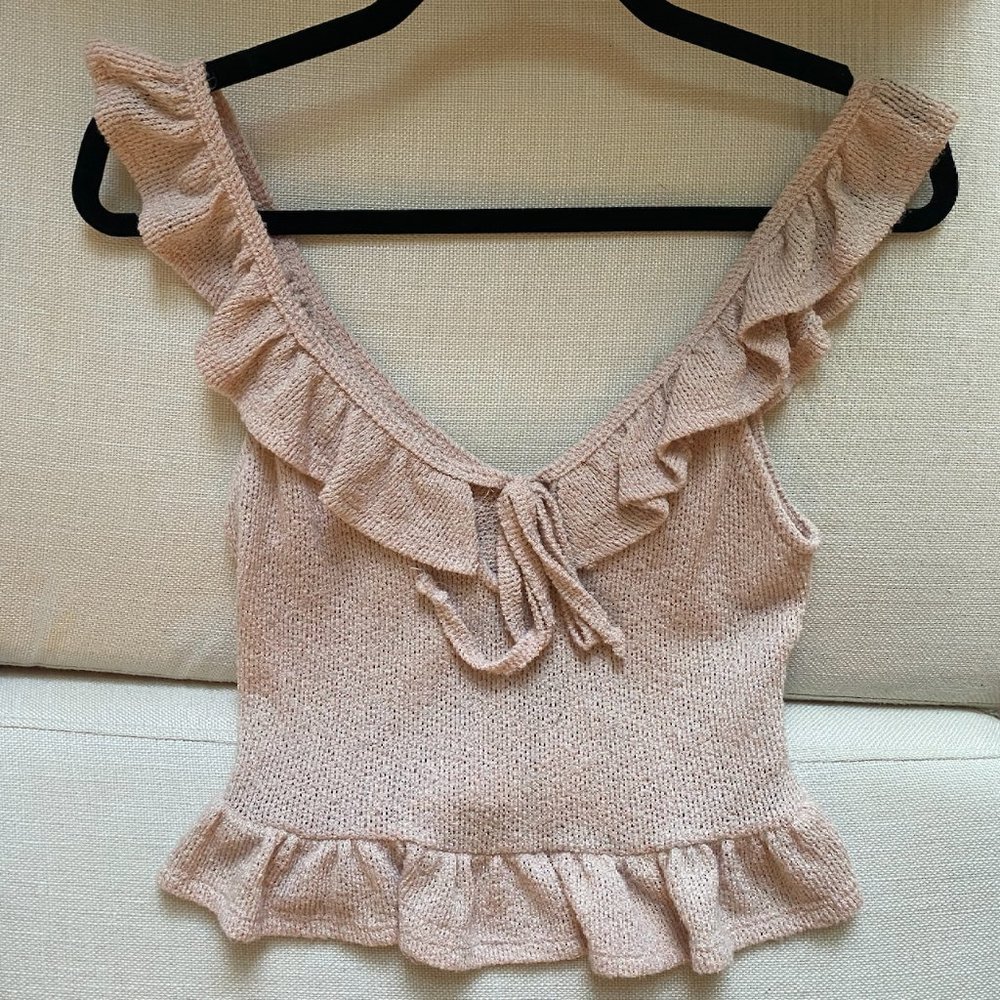 Urban Outfitters Pink Peplum Blouse